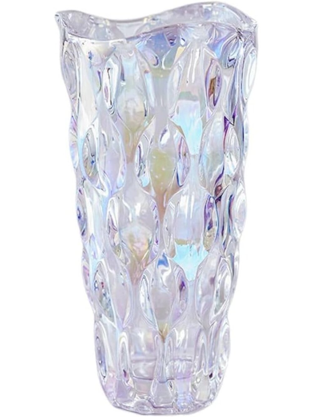 9.5 Inch Sparkle Heavy Glass Flower Vase Bohemian Style Centerpieces Home Deco